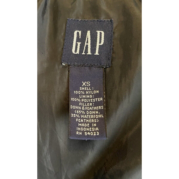 Gap Down Jacket Womens Size XS Extra-Small Black Nylon Puffer Winter Coat - Picture 6 of 11